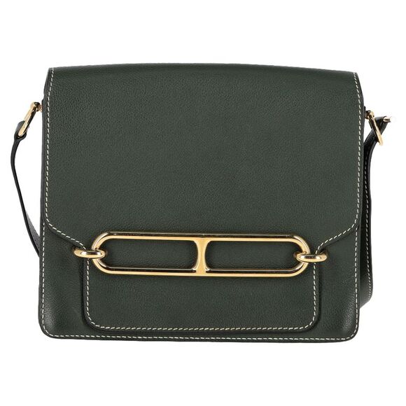 Hermès Evercolor Roulis 23 Handbag in Green Leather - Picture 1 of 12